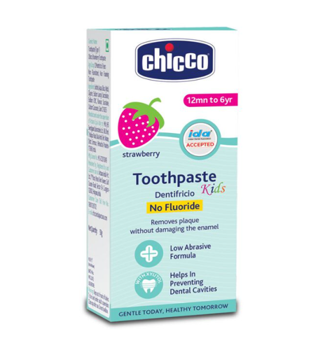 Picture of CHICCO TOOH PASTE KIDS NO FLUORIDE  12MN TO 6YAERS  50GM