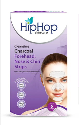 Picture of HIPHOP SKIN CARE CLEANSING CHARCOAL  FOREHEAD NOSE & CHIN STRIPS 6PCS