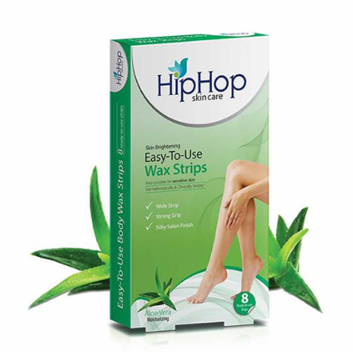 Picture of HIPHOP SKIN CARE EASY TO USE WAX STRIPS ALOE VERA 8STRIPS