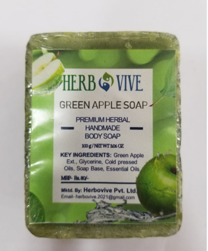 Picture of HERBOVIVE GREEN APPLE SOAP 100G