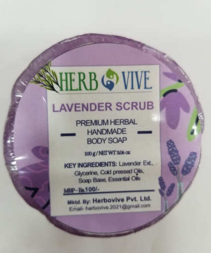 Picture of HERBOVIVE LAVENDER SCRUB 100G