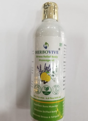 Picture of HERBOVIVE STRESS RELIEF BODY MASSAGE OIL 200ML