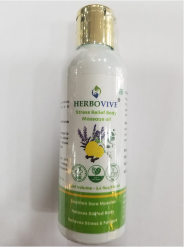 Picture of HERBOVIVE STRESS RELIEF BODY MASSAGE OIL 100ML