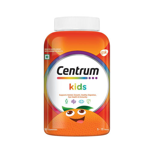 Picture of centrum kids multivitamin,mineral and probiotic gummies 50gummies