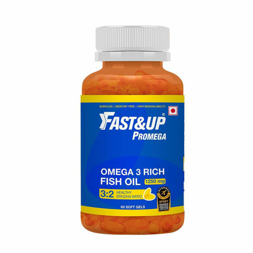 Picture of FAST&UP PROMEGA OMEGA 3 RICH FISH OIL 60 SOFT GELS