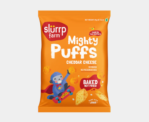 Picture of SLURRP FARM MIGHTY PUFFS CHEDDAR CHEESE 20G