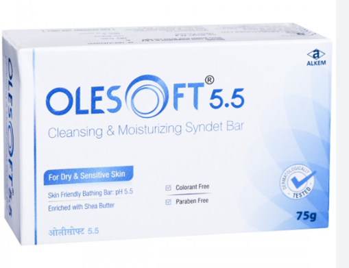 Picture of OLESOFT 5.5 CLEANSING & MOISTURIZING SYNDET BAR 75GM
