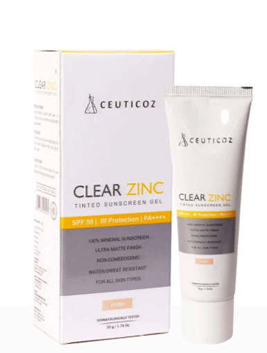 Picture of CLEAR ZINC TINTED SUNSCREEN GEL (IVORY) 50G